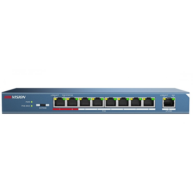Switch PoE+ / No Administrable / 8 puertos 10/100 Mbps + 1 puerto 10/100 de Uplink / PoE hasta 300 metros / 110 W