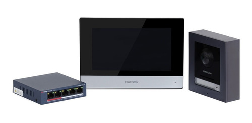 Kit de vídeo portero IP 2MP + switch + tarjeta 16GB