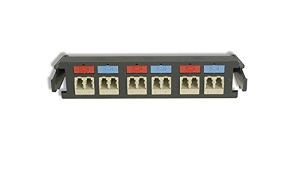Placa acopladora de Fibra Óptica Quick-Pack, Con 6 Conectores LC/UPC Duplex Monomodo Azul