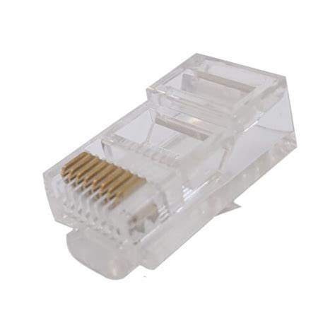 Cobre, RJ45, Categoría 5e, Negro, 8 Posiciones, Para Cable UTP Calibre 22 a 26 AWG, Chapado en Oro de 50 micras, 8 Conductores - 1 pieza