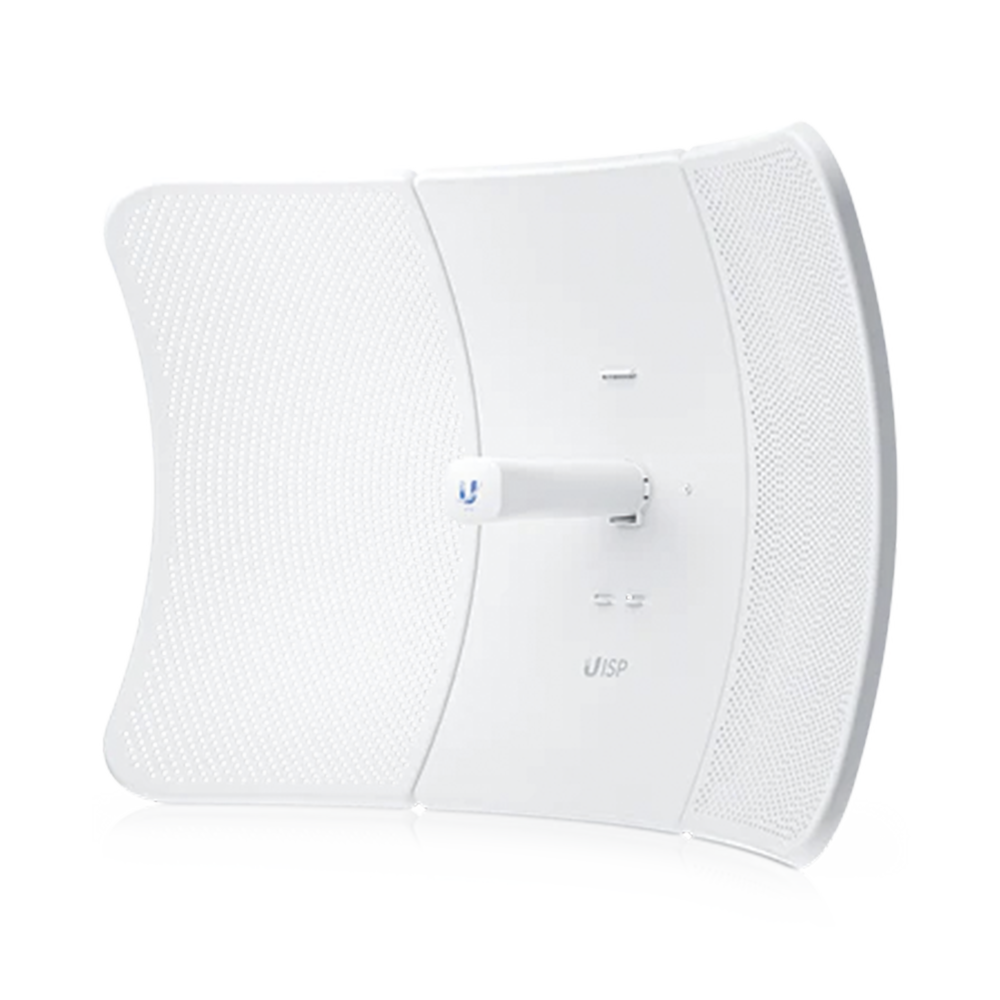 Cliente LTU® de 5 GHz que establece enlaces inalámbricos de muy larga distancia con un LTU Rocket que actúa como su estación base