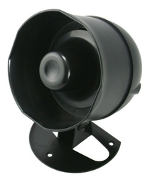 [OM-SIRENE-N] Sirena 1 tono - 115dB - 12VDC 180mA - color negro Omegasat