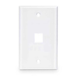 [AFP-01W-1] Face plate de banda, 1 puerto RJ plana, tornillo, color blanco