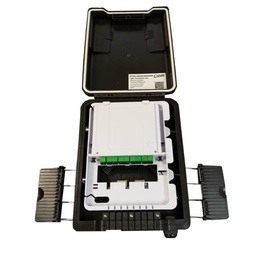 [OTBL-0608L8AOHDK] Caja de Terminación de Fibra Óptica en material plástico ABS, cargada con 8 empalmes