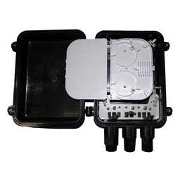 [OSCH-48] Caja de distribución de Fibra Óptica Horizontal para 48 Emplames - 4 bandejas para 12 fibras cada una