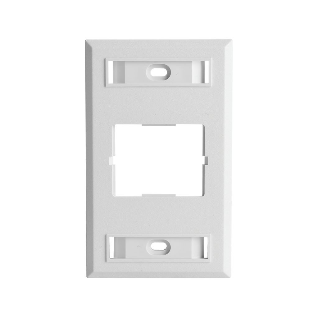 Face plate CT, US, 1 acoplador, 1 salida, blanco