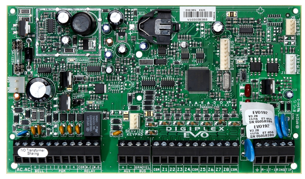 Panel EVO 8X2 zonas - 192 zonas máx.