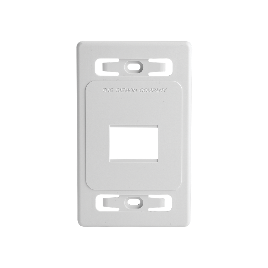 Placa de pared modular MAX, de 2 salidas, color blanco, version bulk