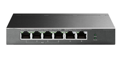 Switch 4 puertos PoE 10/100 Mbps fast ethernet