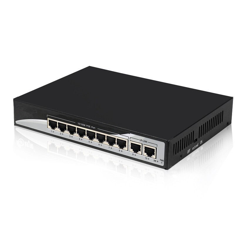 Switch 8 puertos PoE 10/100 Mbps fast ethernet