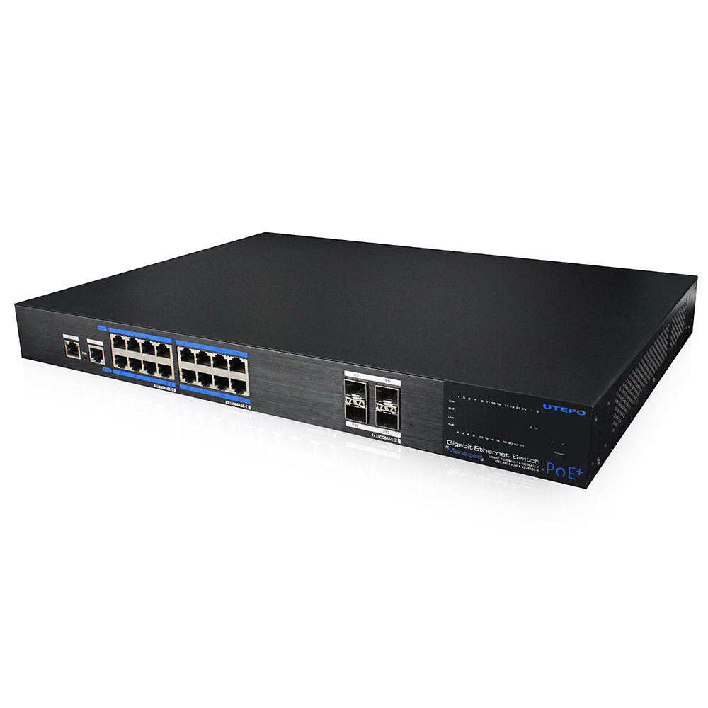 Switch UTEPO administrable 16 puertos PoE 150M 320W capa 2