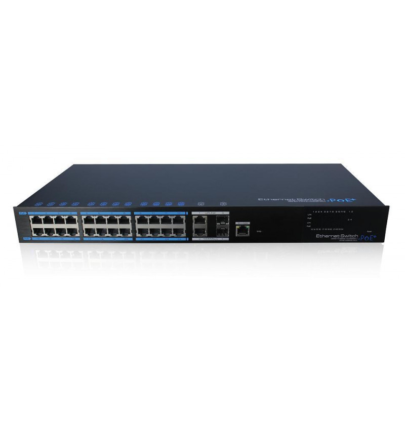 Switch UTEPO administrable 24 puertos PoE 150M 450W capa 2