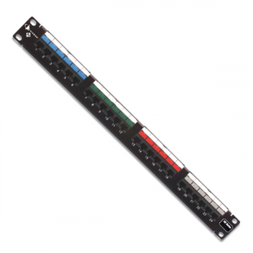 Patch Panel Siemon Precargado Cat6 24 puertos 1U Negro