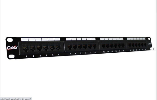 Patch Panel UTP CAT6, 24 Puertos