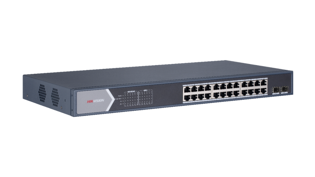 Switch Gigabit PoE+ / No Administrable / 24 Puertos 10/100/1000 Mbps PoE+ / 2 Puertos SFP Uplink / 225 W