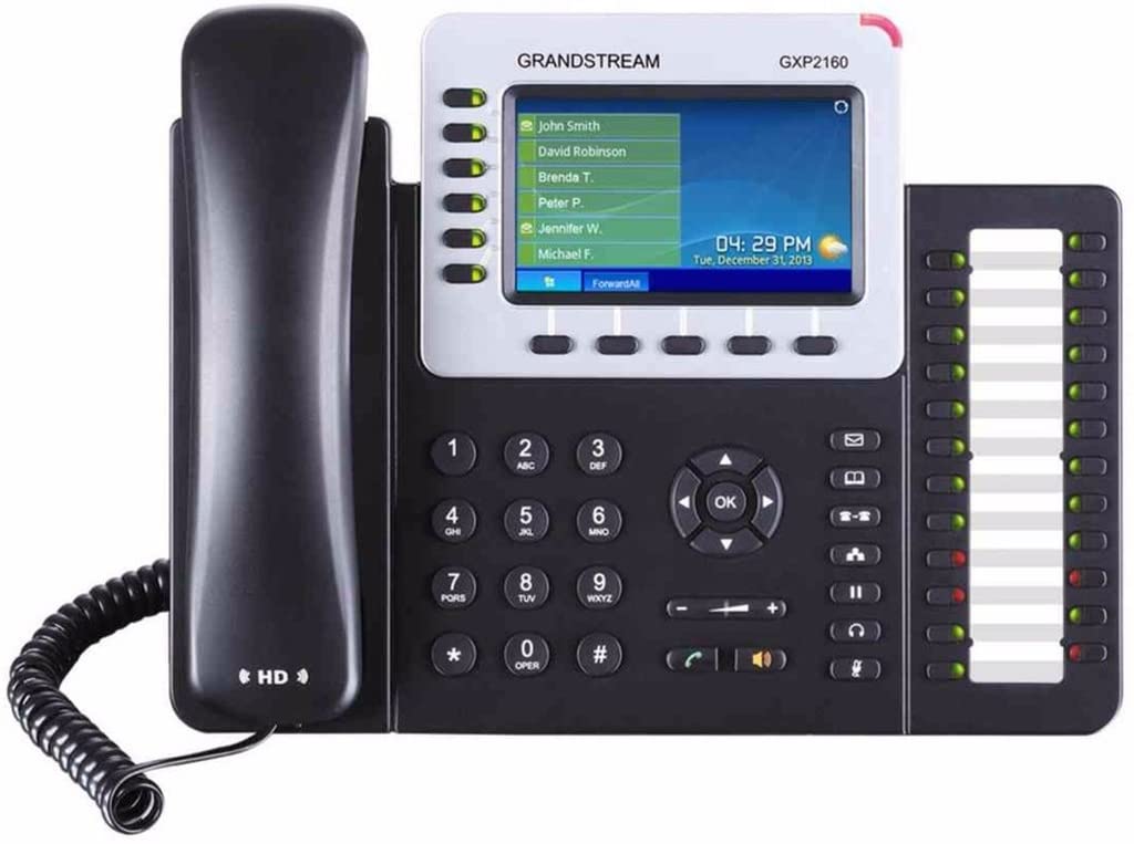 Teléfono IP Empresarial de 6 Líneas con Pantalla a Color y Audio HD, PoE