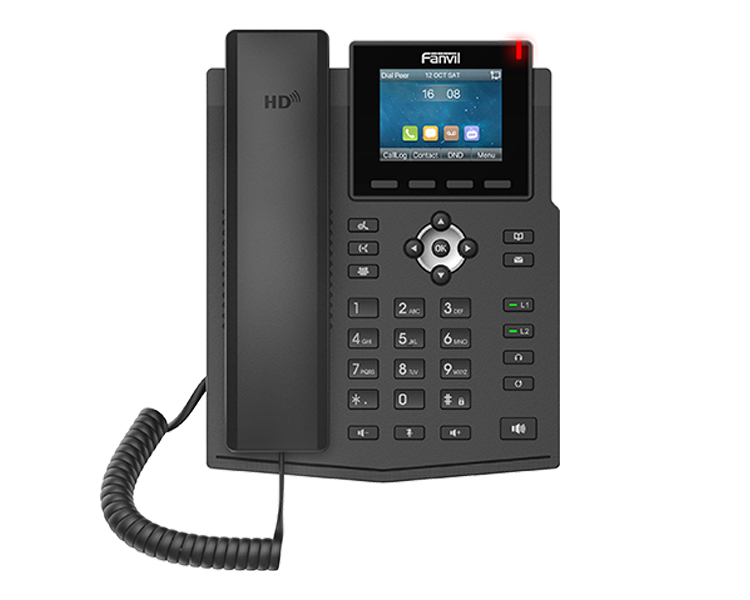 Teléfono IP empresarial para 4 líneas SIP con pantalla LCD de 2.8"