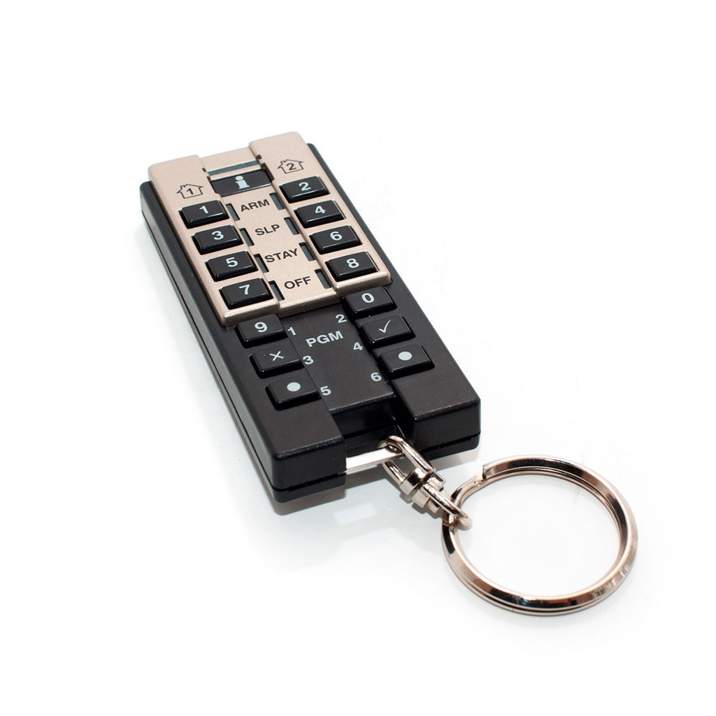 Teclado control remoto portátil 2 vías frecuencia RF: 433MHZ alimentación: batería CR2032