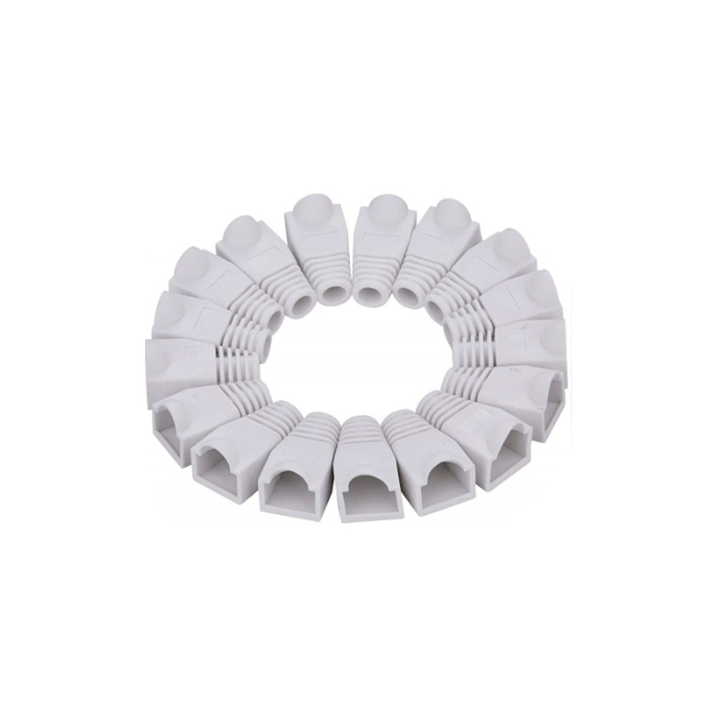 Bota protectora para conector RJ45 BLANCO Paquete 100 unidades