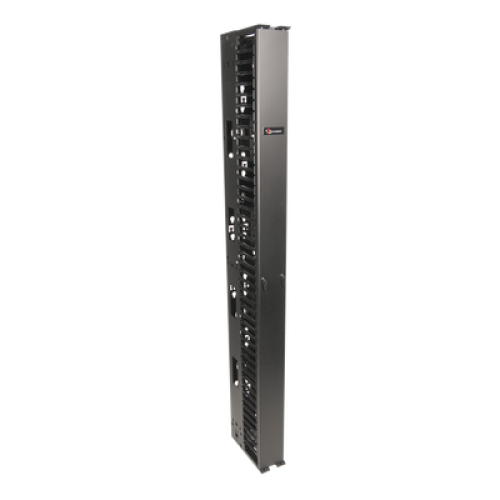 Organizador de Cable Vertical RouteIT, Sencillo de un solo lado, 45RU, Fabricado en Acero Laminado en Frío 16AWG, 10" (254 mm) de Ancho,