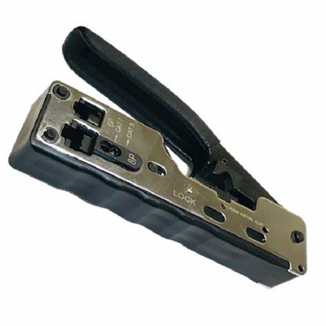 Crimpadora (No funciona para Pass-Thru) funciona con los modelos de conectores RJ45 8P8C Cat7, Cat6A, Cat6, Cat5e y conectores