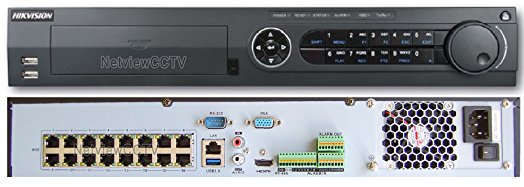 NVR 16 canales 8mp PoE 4 HDD rackeable