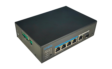 Switch Industrial Gigabit PoE++ de 4 puertos Gigabit de 1 puerto RJ45 1 puerto Gigabit SFP Ethernet no gestionado