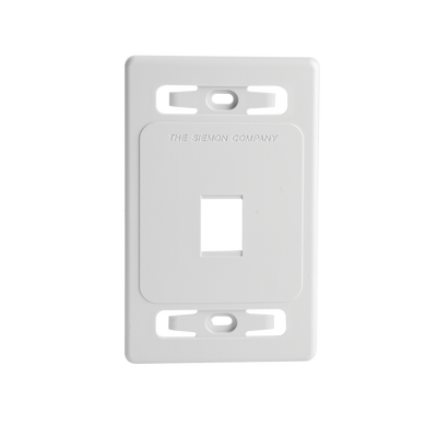Placa de pared modular MAX, de 1 salida, color blanco, version bulk