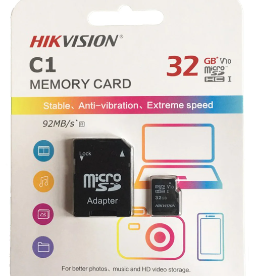 Tarjeta Memoria Micro SD Hikvision Adaptador 32gb Clase 10