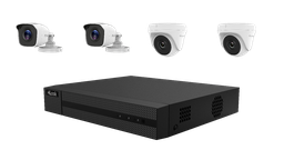 [DS-J142I/HiKit/TK-4144MH] KIT CCTV 4 CANALES 2 BULLET 2 DOMOS 