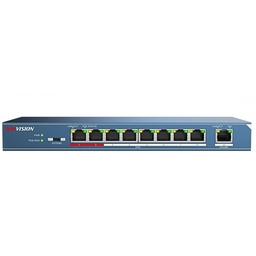 [DS-3E0109P-E] Switch PoE+ / No Administrable / 8 puertos 10/100 Mbps + 1 puerto 10/100 de Uplink / PoE hasta 300 metros / 110 W