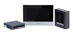 [DS-KIS602] Kit de vídeo portero IP 2MP + switch + tarjeta 16GB