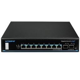 [UTP3-GSW0802S-POE] Switch UTEPO 8 puertos PoE gigabit 250M 135W