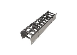 [HCM-4-2U] Organizador de Cable Horizontal RouteIT, Sencillo, 4" de profundidad, Rackeable 19",  2U, Color Negro