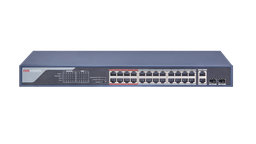 [DS-3E0326P-E(C)] Switch 24 puertos PoE 100m y 2 combos 1000 Mbps