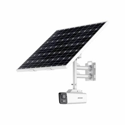 [DS-2XS6A87G1-L/C32S80 2.8mm] Cámara tipo bullet IP 8MP 4K, alimentada con panel solar, conexión red 4G, imagen a color 24/7 (COLORVU)