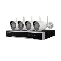 [NK44W0H] Kit CCTV 4 cámaras tipo bullets Ip 4mp wifi
