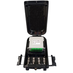 [OTBL-0616L16AOHD2K] Caja de Terminación de Fibra Óptica en material plástico ABS, cargada con 16 empalmes