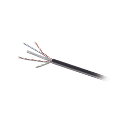 [9C6O4-E2-01-R1A] Bobina de Cable UTP de 4 Pares, Para Exterior con Gel, Cat6 (23 AWG), Industrial para Climas Extremos, Enterrado Directo, Color Negro, 305 m