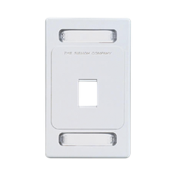 [KFP-S-01-02S] Placa de pared Keystone de 1 salida, color blanco, para jacks Keystone Z-MAX y MAX